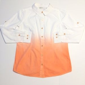 Isaac Mizrahi Live! Shirt Ladies Sz Small Dip Dye